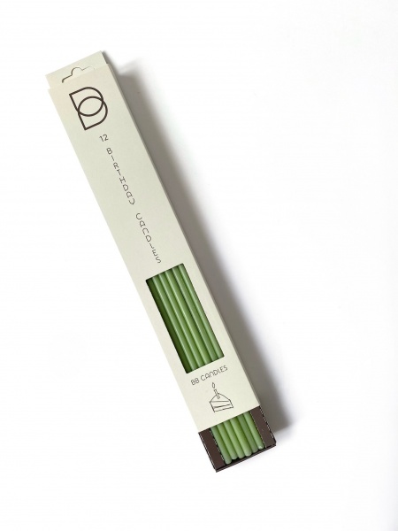 Свічки для торта BB CANDLES olive wood 25 см 12 шт.