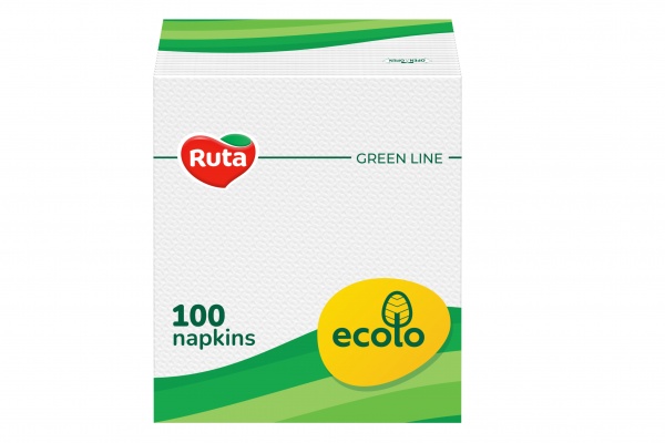 Серветки столові Ecolo 21x24 см 100 шт.