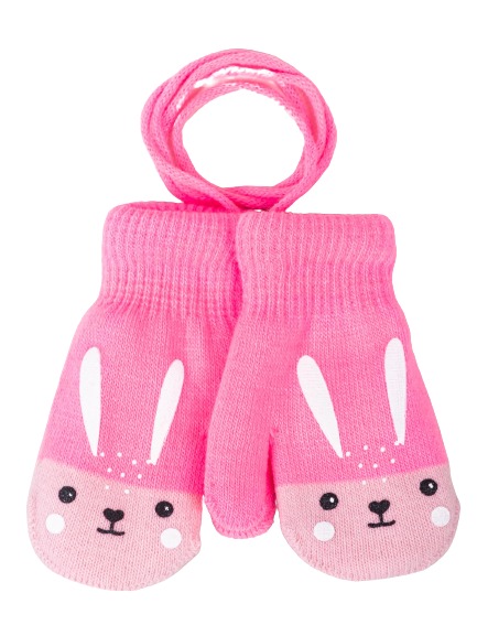 Рукавицы YO! р.14 розовый 