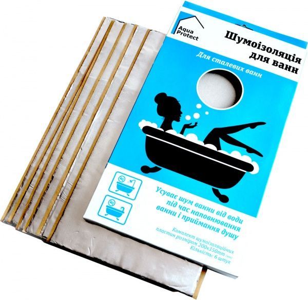 Комплект шумоизоляции для ванн Aqua Protect 6 шт./уп. 1,5 мм