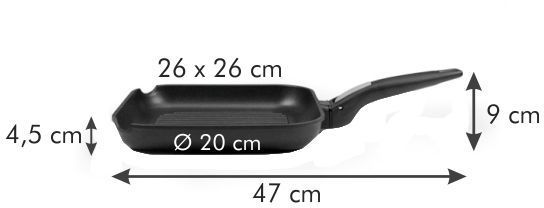 Сковорода-гриль SmartCLICK 26 x 26 см 605066 Tescoma