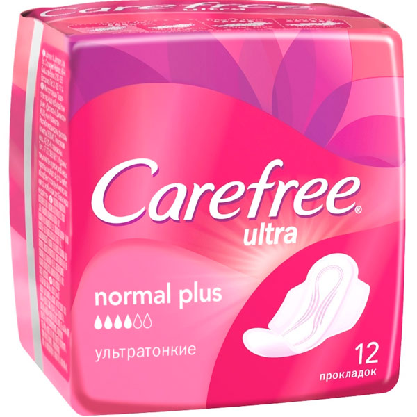 Гигиенические прокладки Carefree Ultra Normal Plus 12 шт
