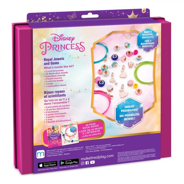 Набір для створення шарм-браслетів Make it Real Disney Princess: Королівські прикраси MR4210
