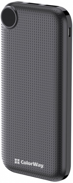 Внешний аккумулятор (Powerbank) ColorWay LCD USB QC3.0 + USB-C PD 22.5W 10000 mAh black (CW-PB100LPI3BK-PDD) 