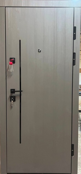 Двері вхідні Мавіс Н-20 клен темно-сірий / клен явір 2050х880 мм ліві