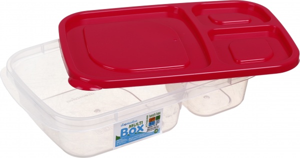 Ланч-бокс з кольоровою кришкою на 3 відділення №40 DIOMEDEA