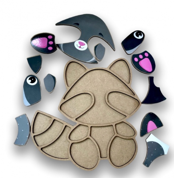 Пазл-мозаїка Apli Krapli Складанка Єнот СК-06