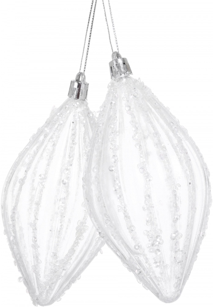 Игрушка на елку Подвеска формовая звезда/сосулька 9/12/13 см в ассортименте 2 шт./уп.