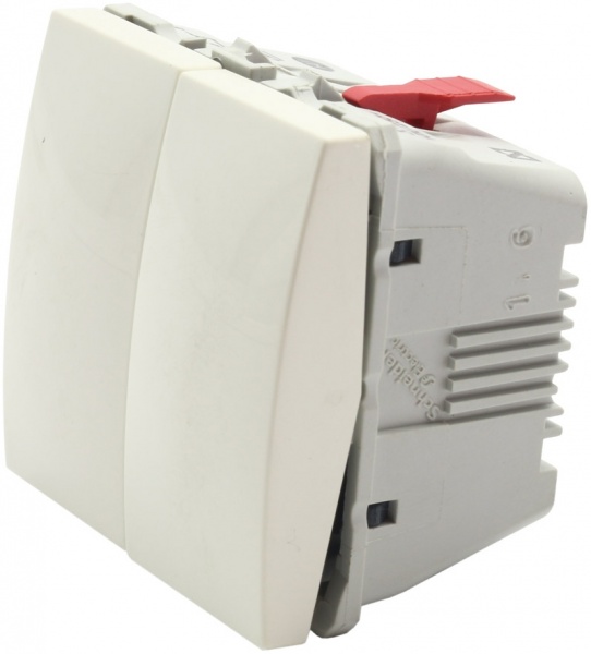 Выключатель двухклавишный Schneider Electric Sedna без подсветки 10 А 250В IP20 кремовый MGU3.211.25