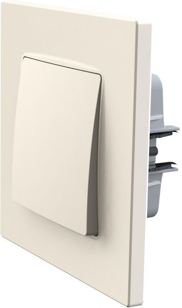 Переключатель проходной одноклавишный Plank Electrotechnic Classic/Nordic без подсветки 10 А 250В слоновая кость PLK0211131