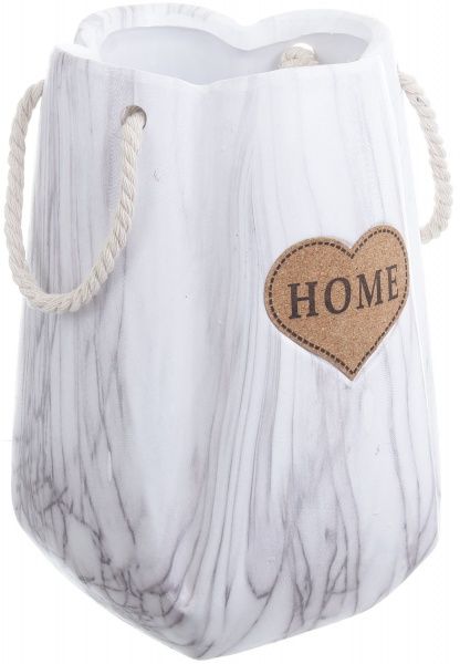 Кашпо керамічне Marble 15,5х15,5х23 см білий