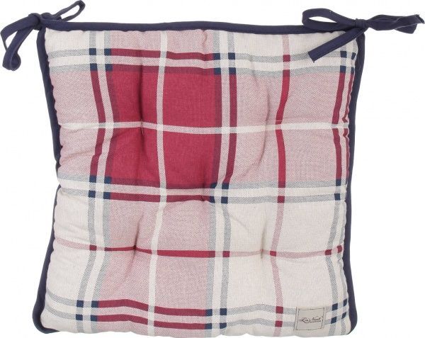 Подушка на стул 40х40 см Шарлотта клетка La Nuit