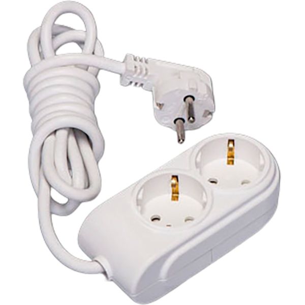 Удлинитель Makel с заземлением 3 гн. белый 3 м N2210043 