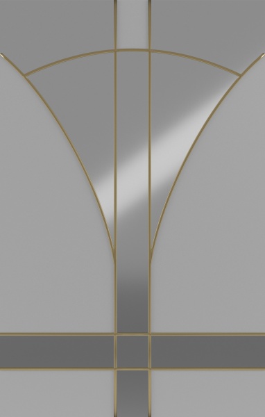 Вітражне скло Грейд Лотос 603х385 до фасаду МДФ 713х496