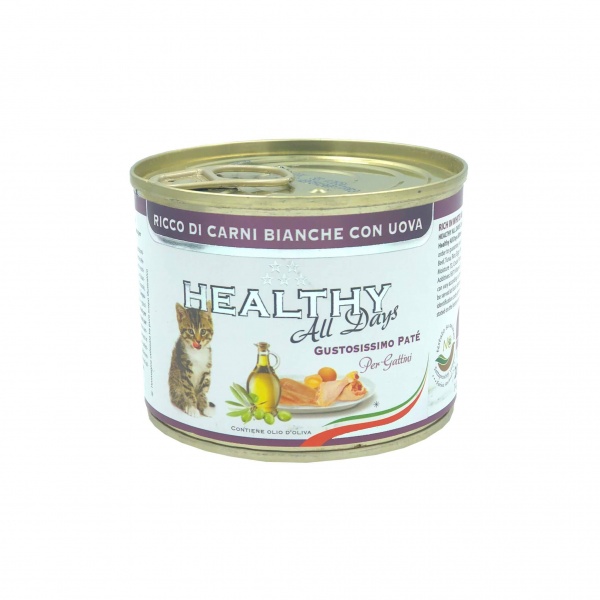 Корм Healthy All days белое мясо и яйцо 200 г