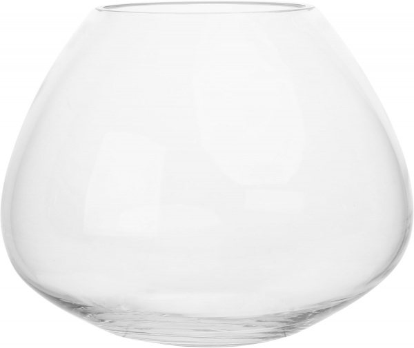 Ваза стеклянная прозрачная Капля 38 30 см Wrzesniak Glassworks