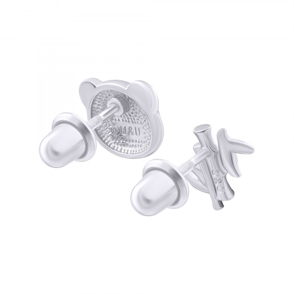 Серьги UMa&UMi Панда с бамбуком