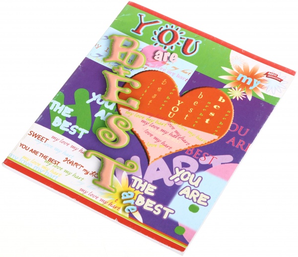 Тетрадь школьная с глитером 48 листов в клеточку в ассортименте Мечты сбываются