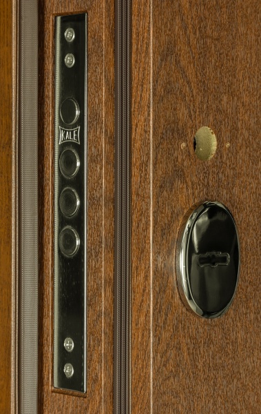 Дверь входная Булат Термо House-703 улица дуб бронзовый 2050x1200 мм левая