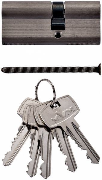 Цилиндр MVM Р6Е 30x40 ключ-ключ 70 мм матовый никель