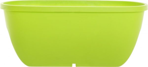 Вазон пластиковий Plastkon Balconia OVI з кріпленням на перила овальний 39,8л салатовий 