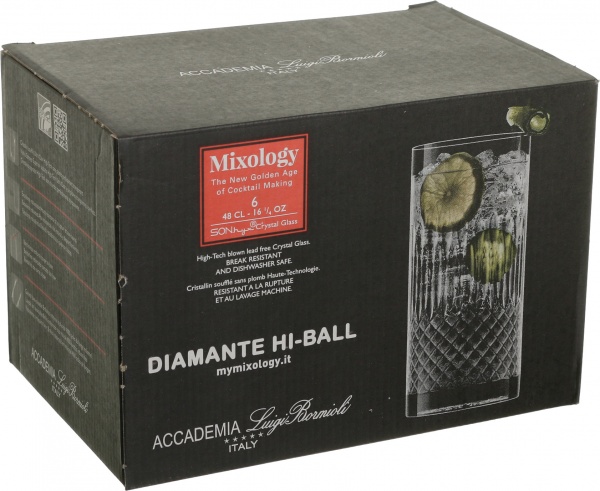 Набор стаканов высоких Diamante PM1057 480 мл 6 шт. Luigi Bormioli 