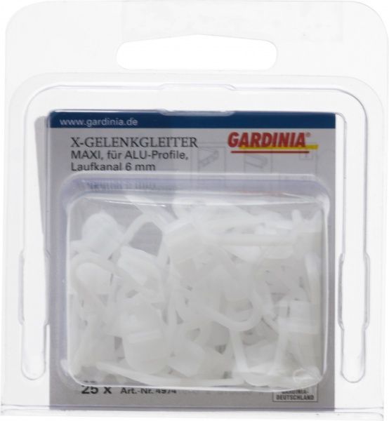 Гачки Gardinia для штанги 25 шт. 4974 набірний білий 