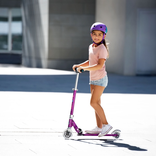 Самокат Micro Sprite LED фіолетовий SA0219 