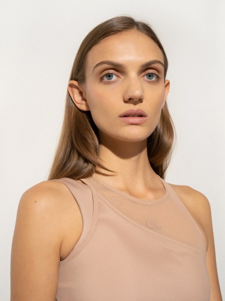 Майка 4F TSHIRT F144 4FSS22TTSHF144-82S р.XS бежевий