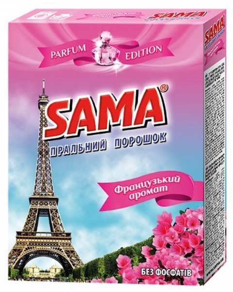 Стиральный порошок для машинной стирки SAMA Французский аромат 0,35 кг