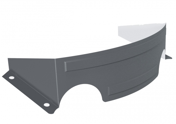 Снігозатримувач півмісяць Tile коронка RAL 7024 графітово-сірий