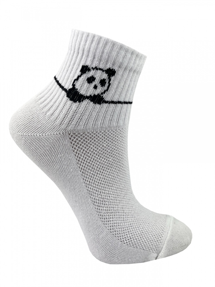 Носки женские Premier Socks Эконом средняя сетка с пандой р.23-25 белый