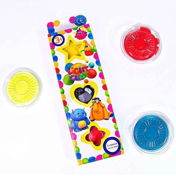 Набор пластилина OKTO легкого прыгающего Ассорти Светофор 70026