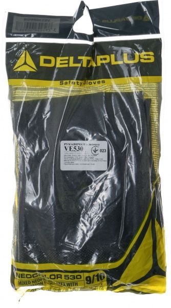 Перчатки Delta Plus с хлопчатобумажной подкладкой с покрытием латекс L (9) VE530BM09