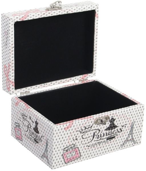 Скринька Прованс 16х12х9 см біло-срібляста