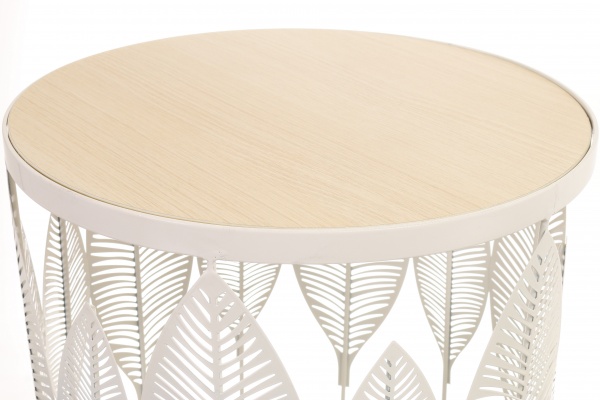 Стол журнальный Marina1 стекло/металл белый 520x540x560мм 