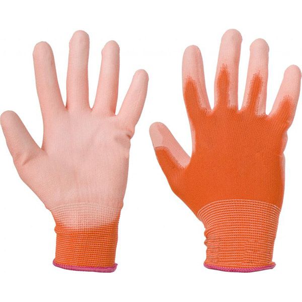 Рукавички Reis помаранчеві з покриттям поліуретан M (8) RnyPu Orange 08