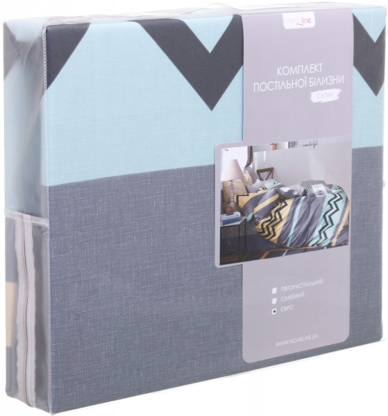 Комплект постільної білизни Касабланка 2 сірий із малюнком Homeline 