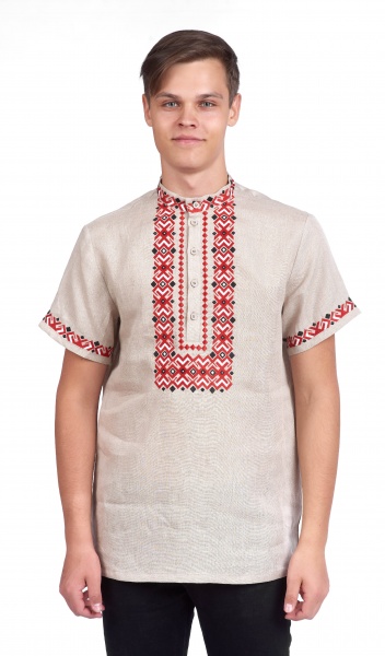 Вишиванка Едельвіка бежевий р. 60 01-20/08 