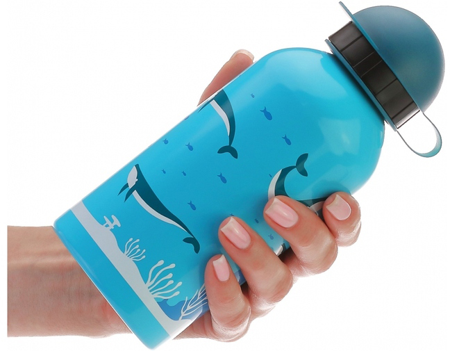 Пляшка дитяча COOLFORSCHOOL Whale 500 мл блакитна (CF61304)