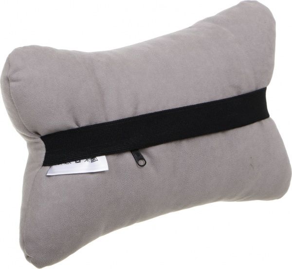 Подушка автомобільна KERDIS Standart сіра тканина/велюр 4820198830366