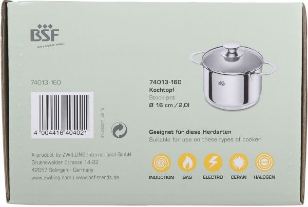 Кастрюля с крышкой Bordeaux 2 л 74013-160-0 BSF