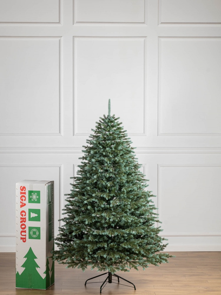 Штучна ялинка лита Аляска 2,10 м зелено-блакитний Siga Group