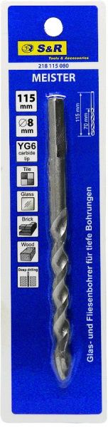 Сверло по плитке S&R Meister 8x115 мм 218115080