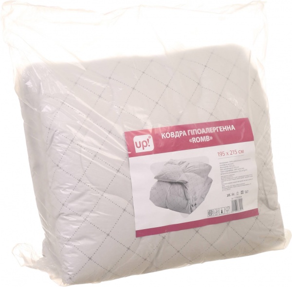 Ковдра Romb 195х215 см UP! (Underprice) сірий із принтом