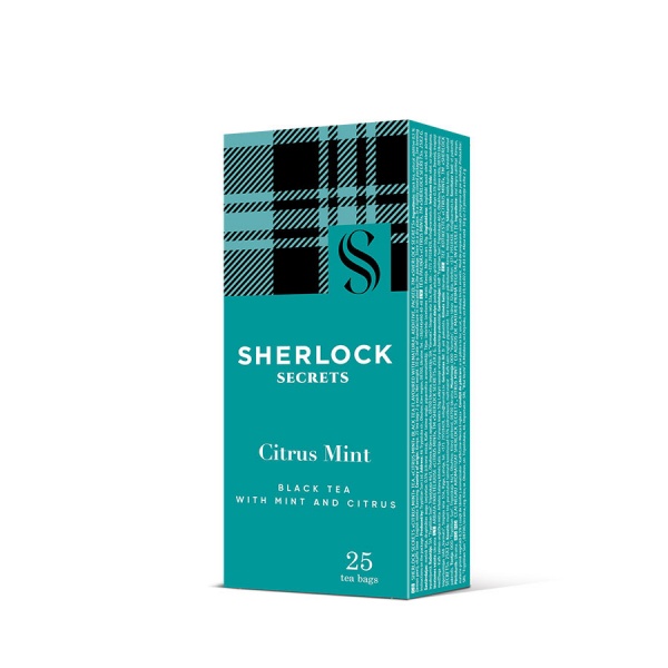 Чай чорний Sherlock Secrets Citrus Mint 25 шт. 50 г 