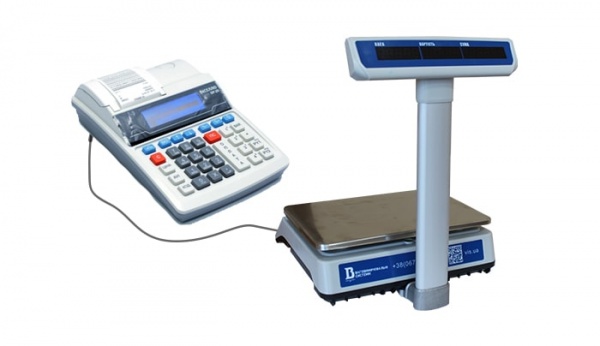 Весы торговые VIS со стойкой 30ВП1-Т (С) с RS232 