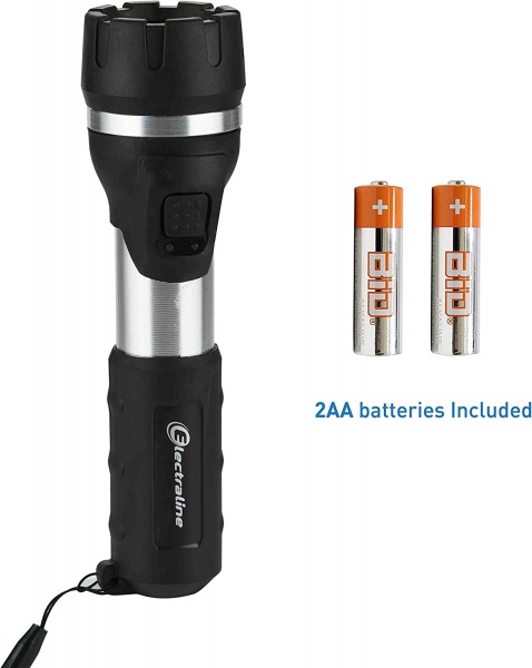 Фонарь Electraline 70LM 2xAA 58043 черный