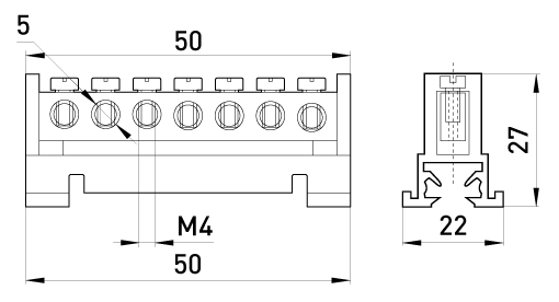 Шина нульова E.NEXT e.bs.stand.1.7.green s025006