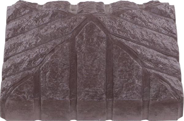 Крышка на столб Скала Шоколад 410x410x150 мм коричневый МЕГАЛИТ 